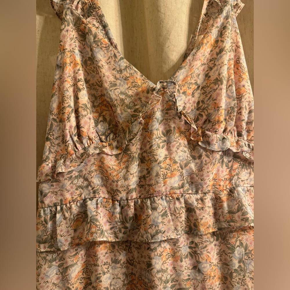 Floral Ruffle Maxi Dress - Picture 2 of 6